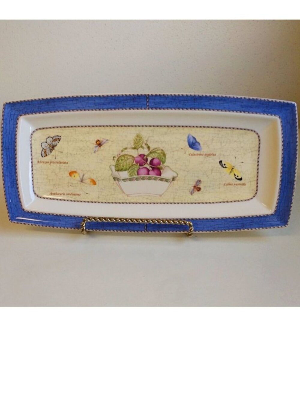Wedgwood Queen's Ware Sarah's Garden Porcelain Sandwich Tray